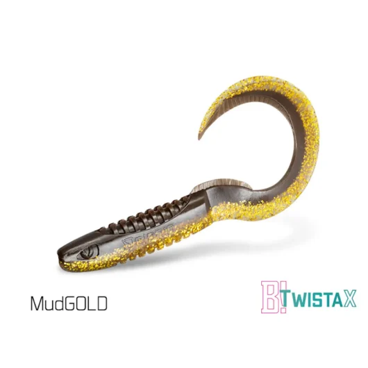 Kummikala Twistax Eeltail 60mm, MudGOLD, 5tk/pk