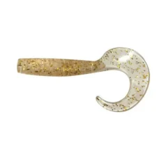 Kummikala Curl Tail Grub 3", 5.0g, värvitu-kuldne sädelus, lõhnastatud, 8tk/pk tootepilt