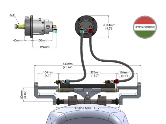 Hüdrorool MF175-WTS, max 175hp - tagasivooluklapiga - Image 3