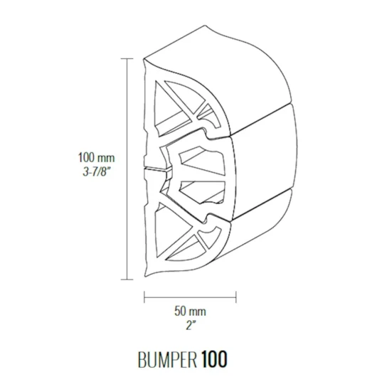 Bumper 100 pardakant, must (RAL 9004) - Image 3