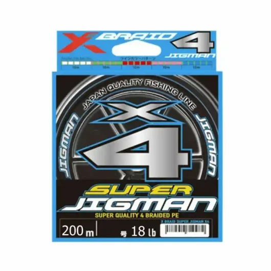 Nöör SUPER JIGMAN X4 200m, #1.0, 0.165mm, 8.2kg, 18lb tootepilt
