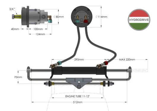 Hüdrorool MF175W, max 175hp - tagasivooluklapiga - Image 2