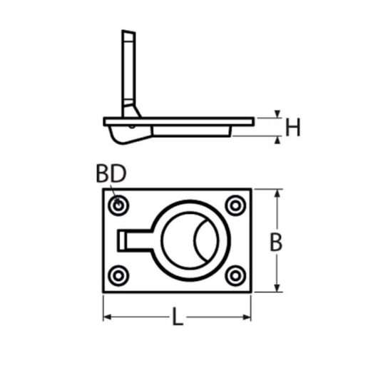 Tõsteaas 63x44mm, AISi316 - Image 2